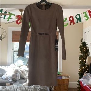 BCBGMAXAZRIA suede dress.